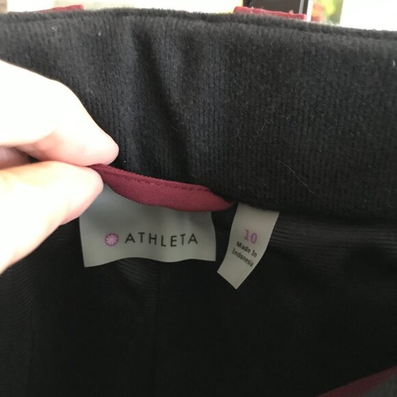 ATHLETA size 10 Burgundy Slalom Stretch 2 Ski Snowboard Pants - Picture 5 of 5